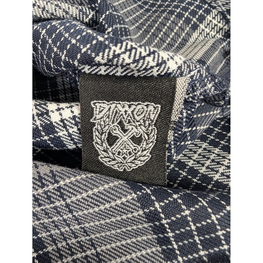 Dixxon Flannel Shirt Womens Small Gray Black Paulson Plaid D-Tech Button Up Logo - Picture 8 of 15